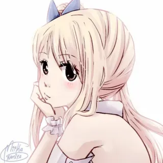 🎏 d22c453d Anime, Hoạt hình, Cô gái, Tóc vàng, Bản vẽ, Dễ thương, Manga whatsapp sticker