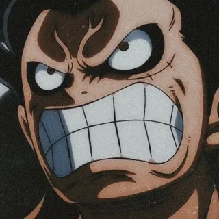 ☠ c7e1f02c Monkey D. Luffy One Piece Anime, One Piece, Luffy, Manga, Kreskówka, Zły, Postać telegram sticker