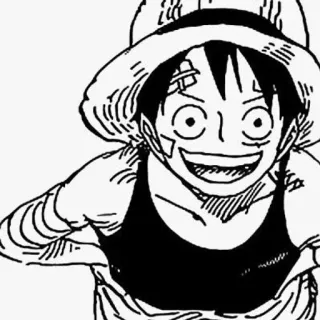 😃 7a6a277e Luffy One Piece Anime, Manga, One Piece, Luffy, Hải tặc, Mũ rơm whatsapp sticker