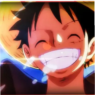 🏴‍☠️ 69b88fd7 Monkey D. Luffy One Piece anime, one piece, monkey d. luffy, smiling, cartoon telegram sticker
