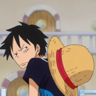 🏴‍☠️ 9d3a4343 Luffy One Piece 애니메이션, 루피, 원피스, 밀짚모자, 해적 telegram sticker