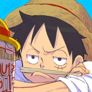 🏴‍☠️ a6e4941c Monkey D. Luffy One Piece 애니메이션, 원피스, 루피, 밀짚모자, 만화 telegram sticker