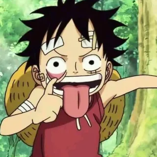 🏴‍☠️ f411a444 Luffy One Piece 애니메이션, 원피스, 루피, 만화 telegram sticker