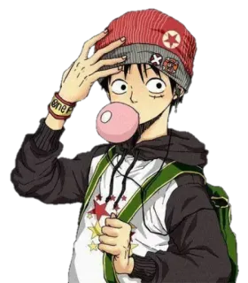 🙄 54af0bed Luffy One Piece ONE PIECE アニメ, カートゥーン, モンキー・D・ルフィ, ワンピース, ルフィ, マンガ telegram sticker