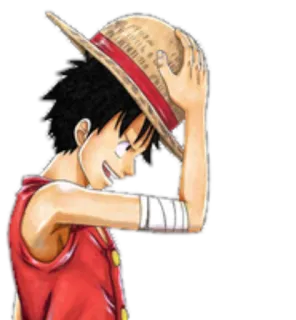 😏 5f461b65 Luffy One Piece アニメ, ワンピース, ルフィ, 麦わら帽子, 漫画 telegram sticker