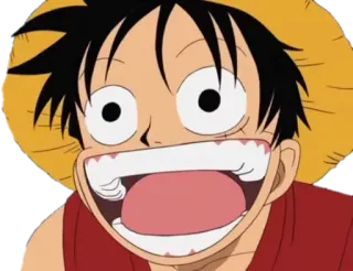 😃 f0890703 Monkey D. Luffy One Piece アニメ, モンキー・D・ルフィ, ワンピース, 麦わら帽子, 漫画 telegram sticker