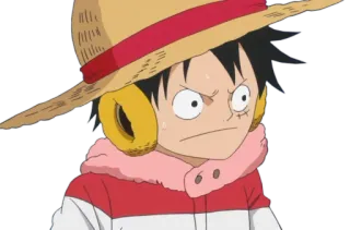 😠 f117182f Monkey D. Luffy One Piece アニメ, 漫画, ルフィ, ワンピース, 麦わら帽子 telegram sticker