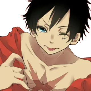 😝 184b65a8 Monkey D. Luffy One Piece อนิเมะ, วันพีซ, ลูฟี่, การ์ตูน, ตัวละคร telegram sticker