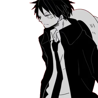 😒 32826ef3 Monkey D. Luffy One Piece อนิเมะ, มังงะ, วันพีซ, ลูฟี่, ตัวละคร telegram sticker