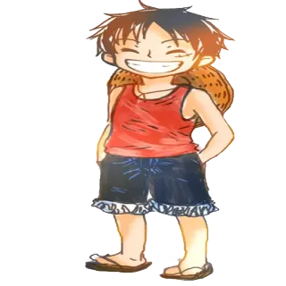 😁 520bc8b9 Monkey D. Luffy One Piece อนิเมะ, มังงะ, วันพีซ, ลูฟี่, การ์ตูน telegram sticker