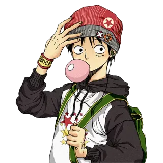 😳 7a199dac Monkey D. Luffy One Piece มังกี้ ดี. ลูฟี่, ลูฟี่, วันพีซ, อนิเมะ, มังงะ, การ์ตูน telegram sticker