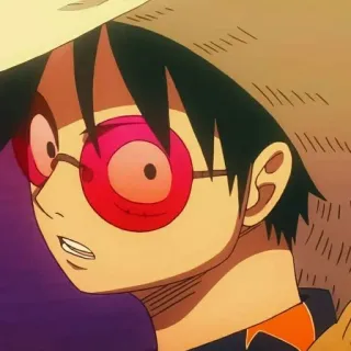 😮 1aee40fe Luffy One Piece 动漫, 海贼王, 路飞, 卡通, 角色 telegram sticker