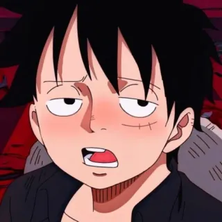 😵‍💫 d78276ea Monkey D. Luffy One Piece 动漫, 蒙奇·D·路飞, 海贼王, 累, 疲惫 telegram sticker