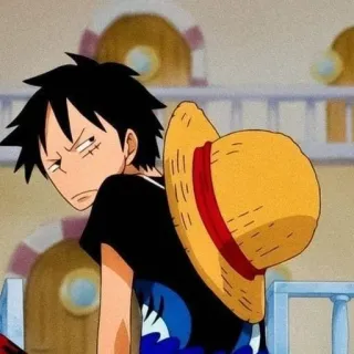 😒 f95ac799 Luffy One Piece 路飞, 海贼王, 动漫, 漫画, 草帽, 海盗, 卡通 telegram sticker