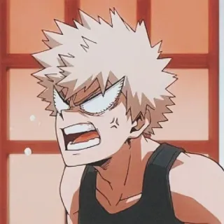 😏 07339914 Katsuki Bakugo My Hero Academia anime, my hero academia, katsuki bakugo, bakugo, angry, hero, cartoon, sticker telegram sticker