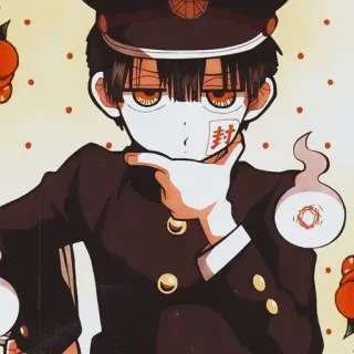 🤔 5074a62f Hanako-kun Toilet-bound Hanako-kun anime, manga, hanako-kun, toilet-bound, school uniform, supernatural, ghost telegram sticker