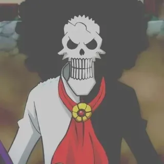 😄 6c4719ea Brook One Piece one piece, brook, skeleton, anime, cartoon telegram sticker