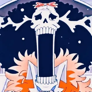 😂 8b879cac Brook One Piece anime, One Piece, Brook, skeleton, funny telegram sticker