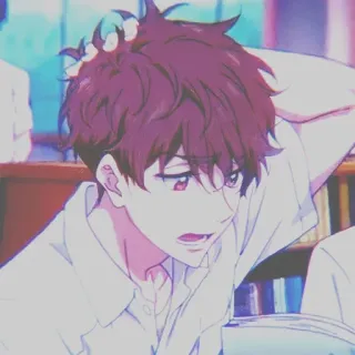 😅 a1ec9005 anime, male, character, illustration telegram sticker