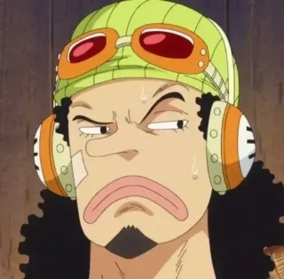 😒 aff7dfb0 Usopp One Piece anime, character, expression, Usopp, One Piece, manga telegram sticker