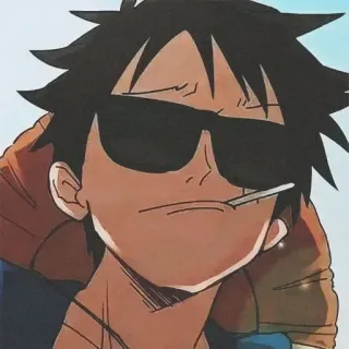 👓 b3816023 Luffy One Piece anime, Luffy, One Piece, character, manga, pirate, straw hat telegram sticker