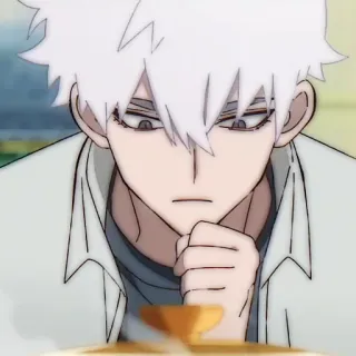 ⏱ 2a5ee074 애니메이션, 만화, 캐릭터, 흰 머리, 사람, 일러스트 telegram sticker