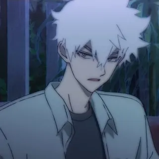 ⏱ 2ed9f18f 애니메이션, 만화, 캐릭터, 흰머리, 남성, 미술 telegram sticker