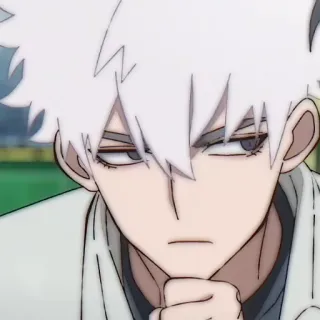 ⏱ 46129444 애니메이션, 흰 머리, 캐릭터, 만화, 진지한, 인물 사진 telegram sticker