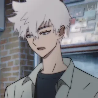 ⏱ 5d0e74a2 애니메이션, 캐릭터, 흰머리, 남성, 만화 telegram sticker