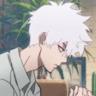 ⏱ 704c048d 애니메이션, 흰머리, 캐릭터, 사람, 그림, 애니메이션 telegram sticker