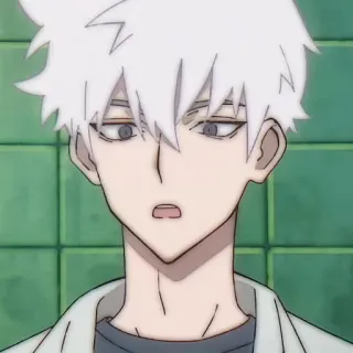 ⏱ 82b2bb5d 애니메이션, 흰머리, 만화, 캐릭터, 초상화 telegram sticker