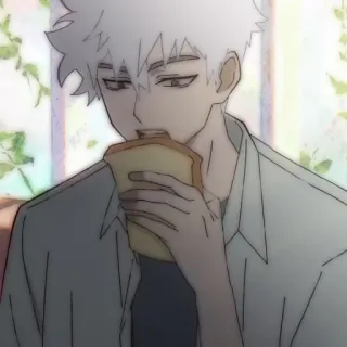 ⏱ 86795125 애니메이션, 먹방, 토스트, 소년, 캐주얼 telegram sticker