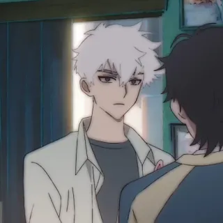 ⏱ b5e2dfd8 애니메이션, 소년, 흰 머리, 만화, 캐릭터 telegram sticker