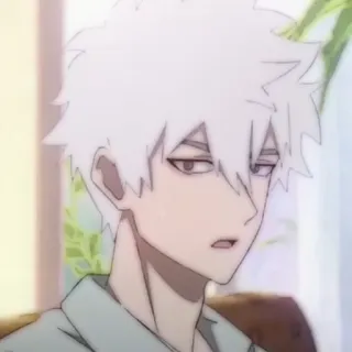 ⏱ d28214ec 애니메이션 캐릭터, 흰 머리, 만화, 남성 telegram sticker