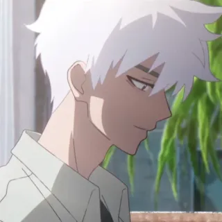 ⌚️ 37fa8459 Anime, Anak laki-laki, Rambut putih, Karakter telegram sticker