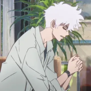 ⌚️ 78884789 Anime, Rambut putih, Karakter, Pria telegram sticker