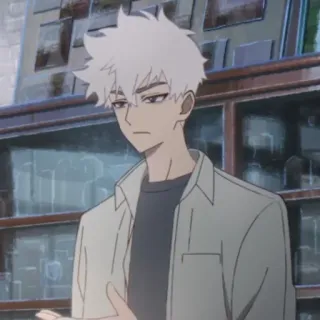 ⌚️ bd504cff Anime, Anak laki-laki, Rambut putih, Karakter, Potret telegram sticker