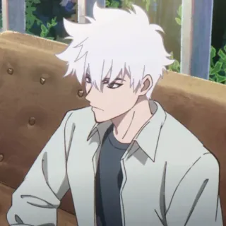 ⌚️ ea76fdcd Anime, Rambut Putih, Karakter, Serius, Pria telegram sticker