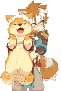 🤗 38b4b038 สัตว์, เฟอร์รี่, น่ารัก, หมา, ชิบะ อินุ, แฟนตาซี telegram sticker