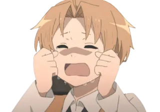 😭 c63dce2c อนิเมะ, ร้องไห้, เศร้า, น้ำตา, เด็กผู้ชาย, ตัวละคร telegram sticker