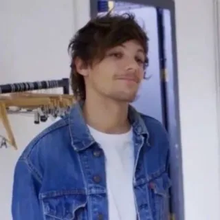 🙂 8515c8fa pria, jaket denim, potret, pakaian kasual, dalam ruangan, berdiri whatsapp sticker