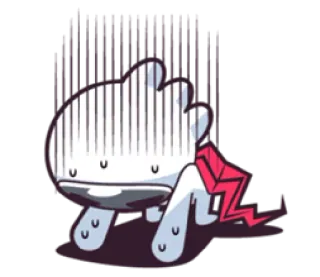 😞 76395baf Мультфильм, Персонаж, Стресс, Эмоция, Нервный, Пот, Страх whatsapp sticker