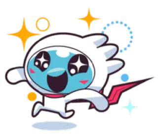 😃 cfe0dafc кавай, милый, блестки, чиби, анимация, счастливый, персонаж whatsapp sticker