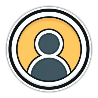 👤 6db78803 Avatar, Pengguna, Profil, Ikon, Lingkaran, Siluet telegram sticker