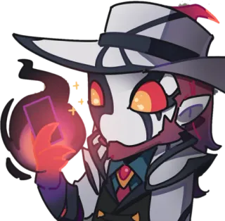 🃏 b7f49ba8 dibujos animados, magia, carta, personaje, sombrero telegram sticker