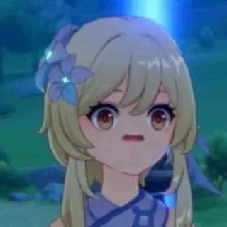 😱 67247f19 Lumine Genshin Impact Люмин, Genshin Impact, Аниме, Видеоигра, Персонаж, Мем, Смешно, Девушка telegram sticker