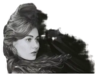 🌛 0898e014 femme, coiffure, beauté, portrait telegram sticker