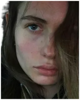 😑 345fff82 femme, portrait, visage, féminin, beauté telegram sticker