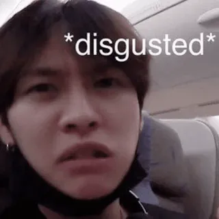 🔮 08a0a5bb *disgusted* disgusted, meme, expression, face, emotion whatsapp sticker