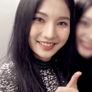 🔮 5f2e57d4 smiling, woman, thumbs up, sparkle, happy whatsapp sticker